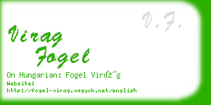 virag fogel business card